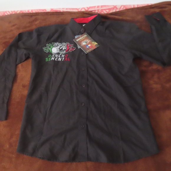 Rancho Semental Shirt Men Sz XS Button Up Long Sleeve Embroidered NWT -2 - Picture 1 of 8